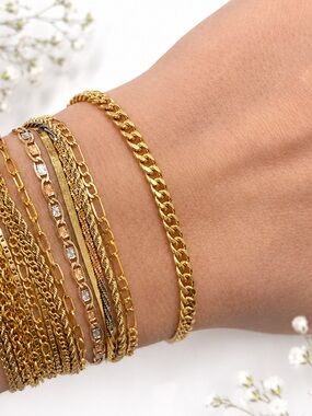 10k Yellow Gold 7inch 3.4mm Miami Cuban Bracelet NEW Made In Italy